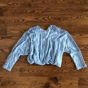 Beautiful blue boho top from free people